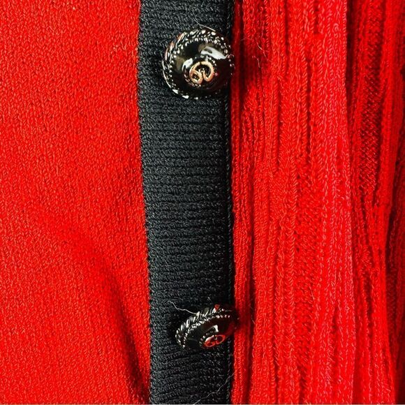 St. John Santana Knit Red Black 3 Piece Pants Sweater Tank Set - Picture 4 of 7